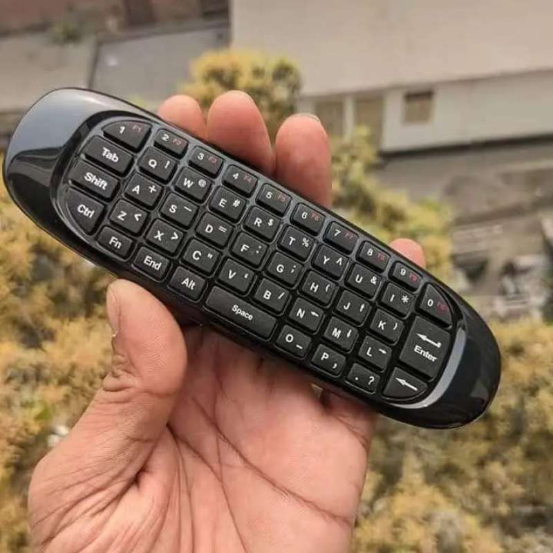 Wireless Air Mouse Qwerty Keyboard with Android Smart TV Controler (voice control)   Voice Control Remote, Air Mouse & Keyboard